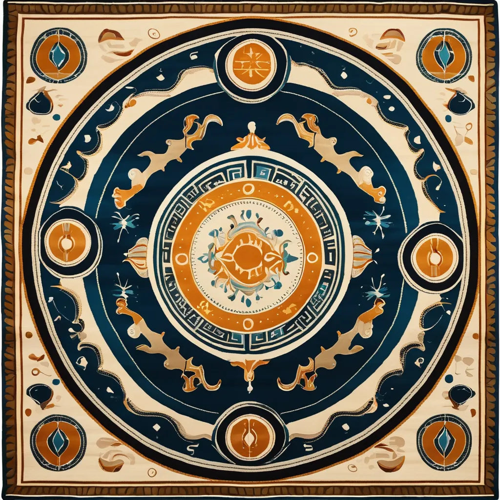 Personalized Handwoven Rug with your loved one's Zodiac sign - Aquarius