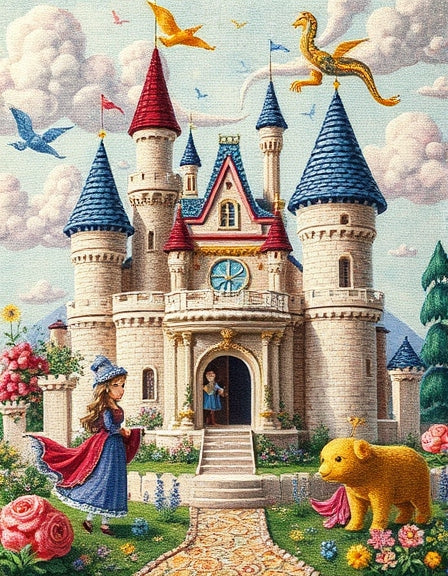 Customized Handwoven Rug for Kids Playroom - Fairytale