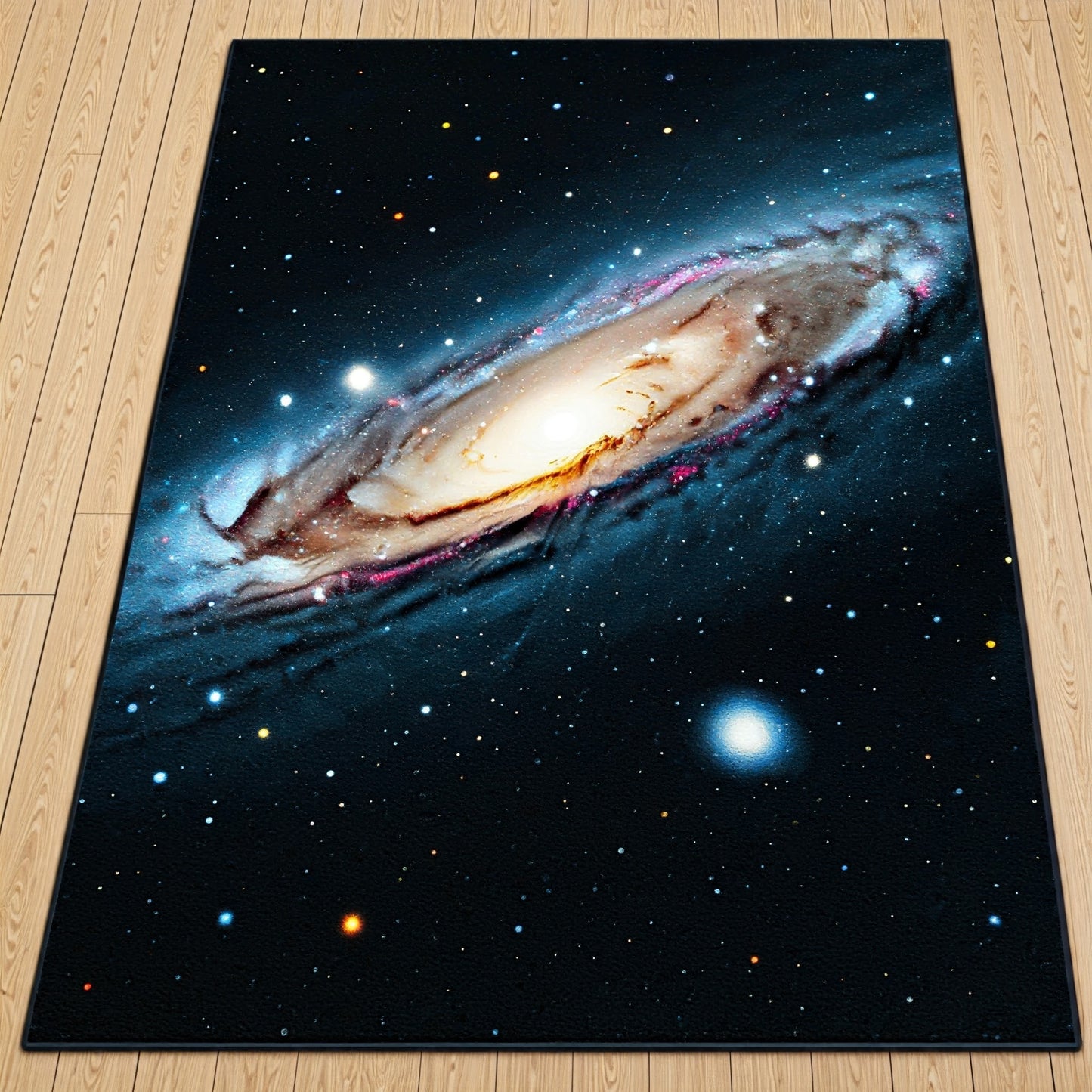 Customized Handwoven Rug for Kids Playroom - Milky Way Galaxy