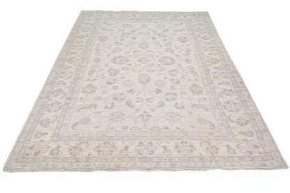 Ivory Premium Handwoven Pure Wool Chobrang Rug, 5ft 5in x 8ft 0in