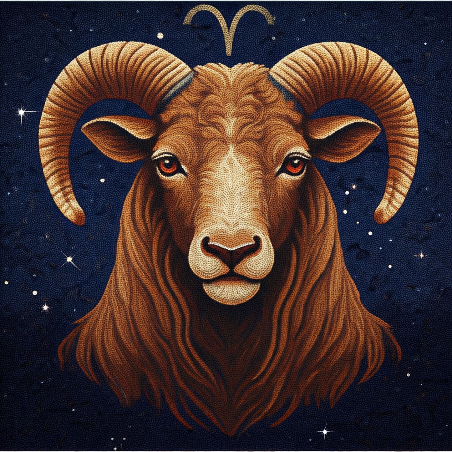 Personalized Handwoven Rug with your loved one's Zodiac sign - Aries