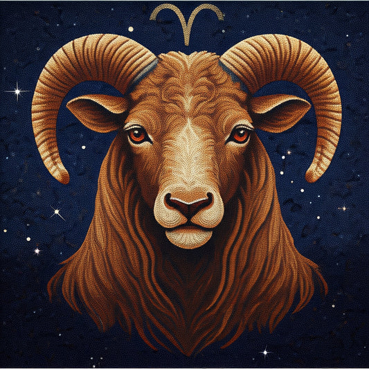 Personalized Handwoven Rug with your loved one's Zodiac sign - Aries
