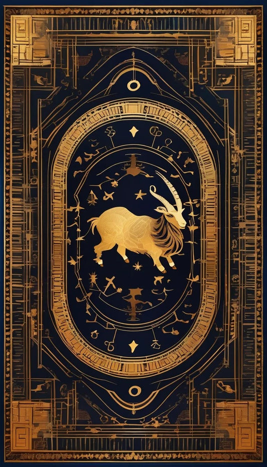 Personalized Handwoven Rug with your loved one's Zodiac sign - Capricorn