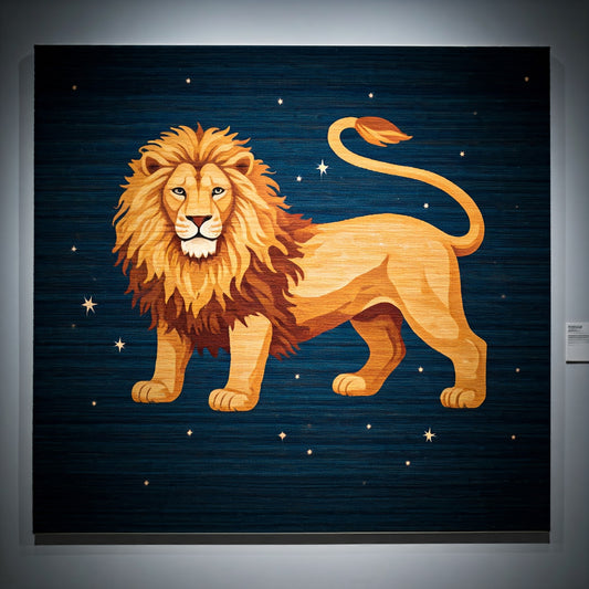 Personalized Handwoven Rug with your loved one's Zodiac sign - Leo