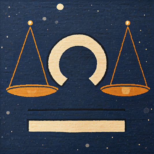 Personalized Handwoven Rug with your loved one's Zodiac sign - Libra