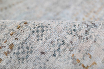 Beige & Grey Premium Handwoven Pure Wool Chobrang Rug, 3ft 1in x 4ft 5in