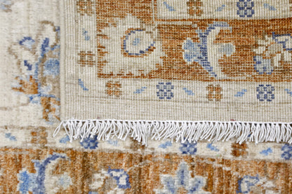 Ivory & Rust Premium Handwoven Pure Wool Chobrang Rug, 2ft 6in x 8ft 1in