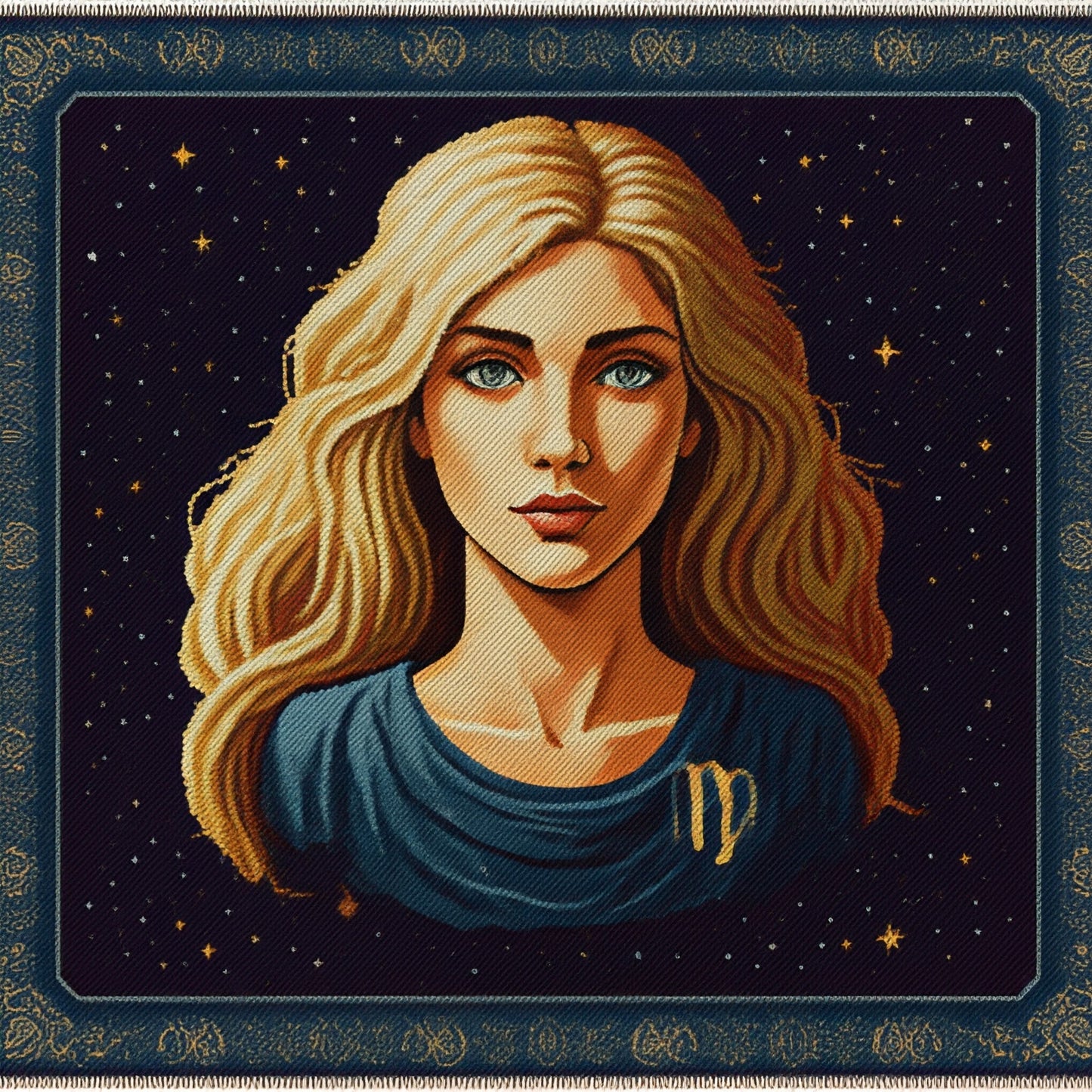 Personalized Handwoven Rug with your loved one's Zodiac sign - Virgo