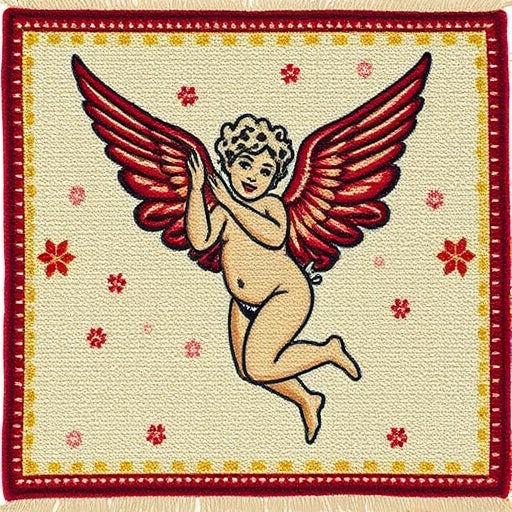 Eternal Love, Hand-Knotted, Personalized Rug - Cupid