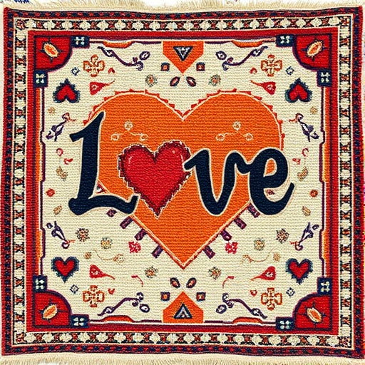 Eternal Love, Hand-Knotted, Personalized Rug - A Timeless Expression of Love