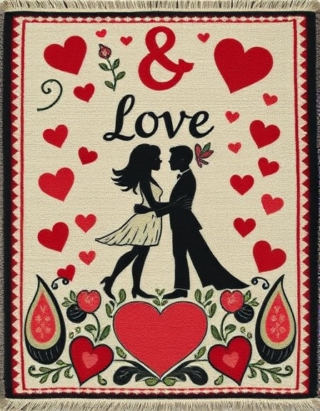 Eternal Love, Hand-Knotted, Personalized Rug - A Timeless Expression of Love