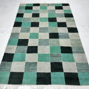 customized handwoven rug for kids playroom unicorn