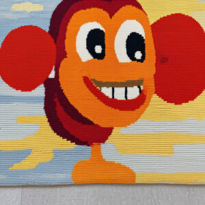 customized handwoven rug for kids playroom unicorn
