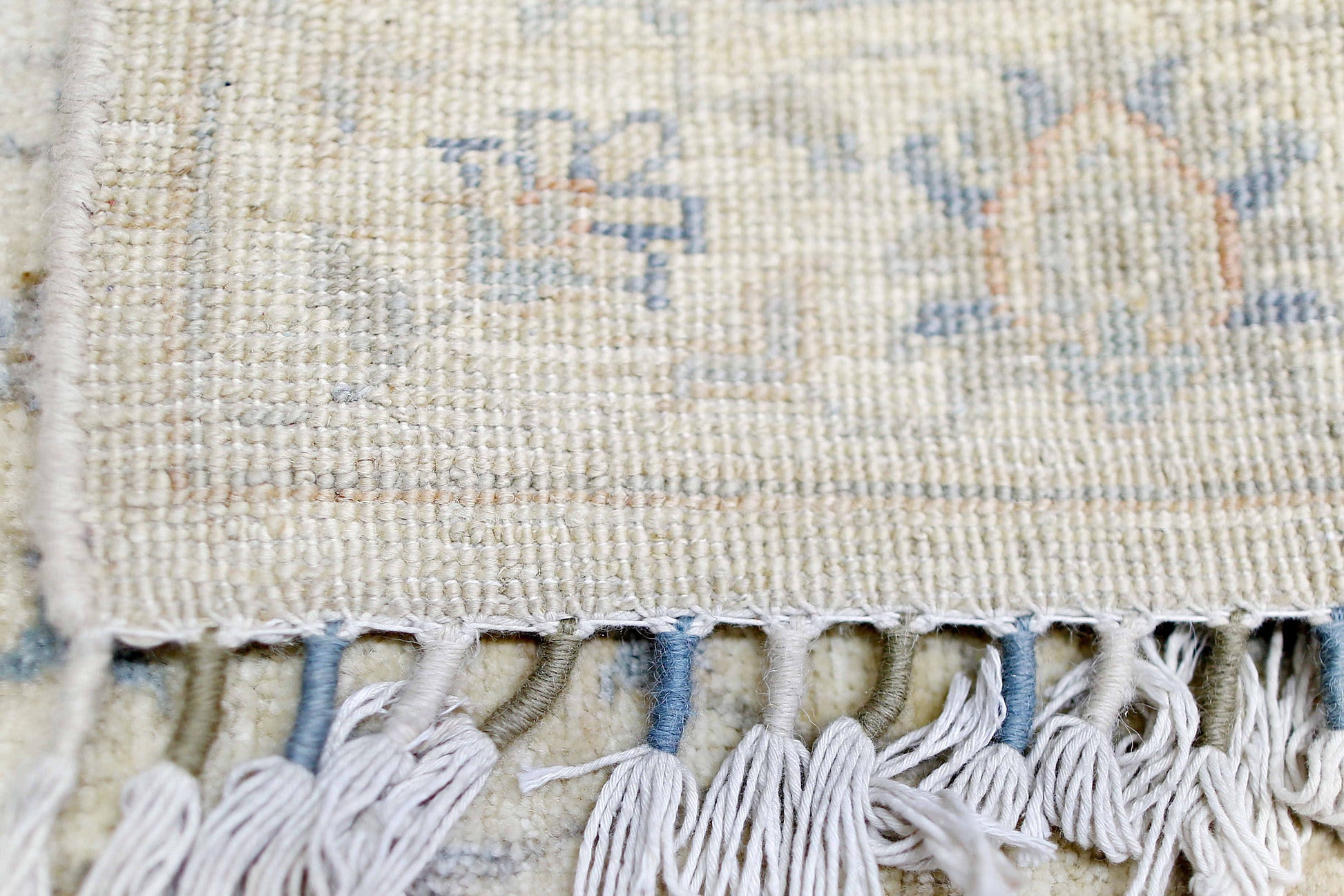 ivory & beige premium handwoven pure wool chobrang rug, 2ft 6in x 3ft 11in
